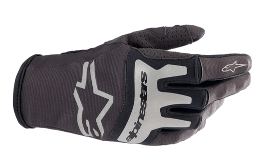 GUANTES ALPINESTARS TECHSTAR BLACK BRUSHED SILVER (REFLECTIVO)